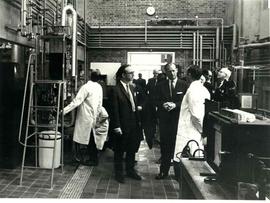 Duke of Edinburgh visiting a laboratory