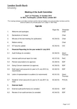 31 October 2013 Audit Committee agenda and papers.pdf