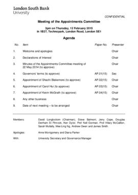 12 February 2015 Appointments Committee agenda and papers.pdf