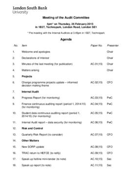 26 Fenruary 2015 Audit Committee agenda and papers.pdf