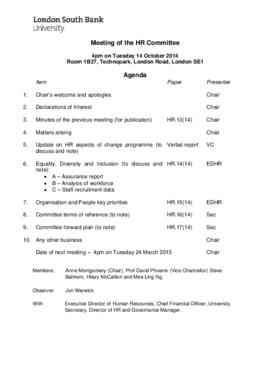 14 October 2014 HR Committee agenda and papers.pdf