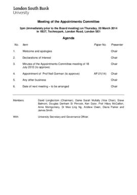 20 March 2014 Appointments Committee agenda and papers.pdf