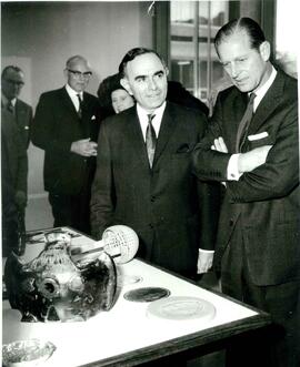 Duke of Edinburgh visiting a workshop