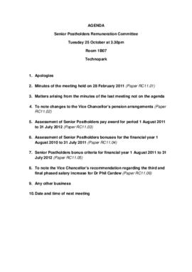 25 October 2011 Remuneration Committee agenda and papers.pdf