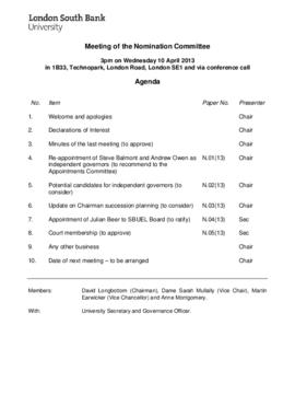 10 April 2013 Nomination Committee agenda and papers.pdf