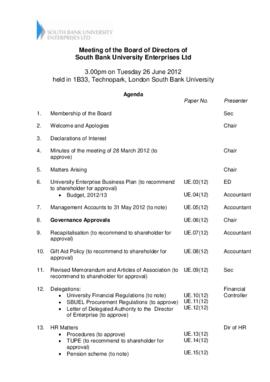 26 June 2012 South Bank University Enterprises Ltd Board agenda and papers.pdf