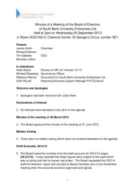 25 September 2013 South Bank University Enterprises Ltd Board minutes.pdf