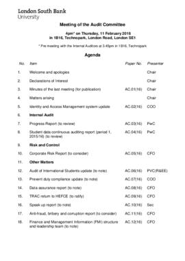 11 February 2016 Audit Committee agenda and papers.pdf