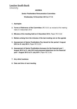 18 December 2013 Remuneration Committee agenda and papers.pdf