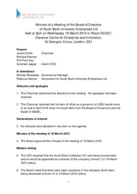 17 June 2015 South Bank University Enterprises Ltd Board minutes.pdf