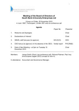 20 November 2015 South Bank University Enterprises Ltd Board agenda and papers.pdf