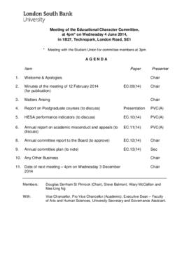 04 June 2014 Educational Character Committee agenda and papers.pdf