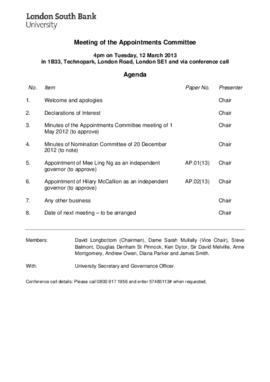 12 March 2013 Appointments Committee agenda and papers.pdf