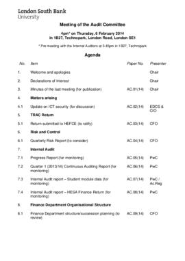 6 February 2014 Audit Committee agenda and papers.pdf